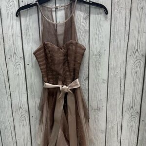 💖 Teezeme Ombre Ruffle Mini Prom Dress | Satin Halter Y2K Aesthetic J1/2 💖